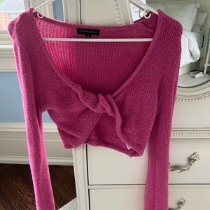 Cotton Candy LA Pink Cropped Sweater